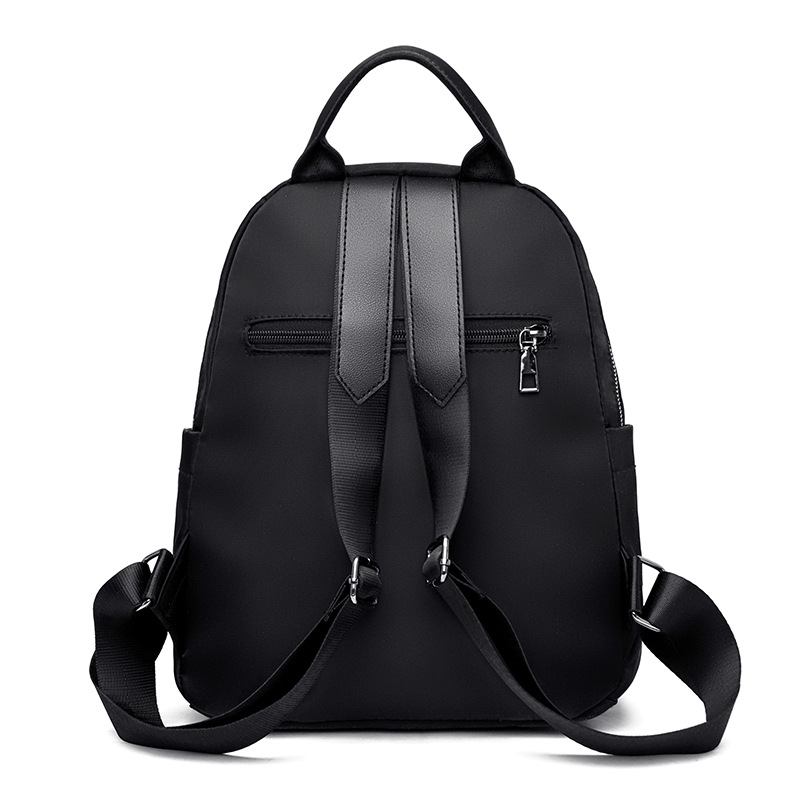 Fashion Commuter Large Capacity Schoolbag Women's Bag Solid Color New Oxford Cloth Simple Backpack Women's Korean Style Trendy