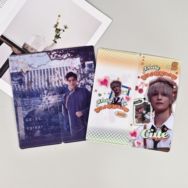 Concert plastic ticket folder custom thick frosted transparent ticket folder cartoon mask storage folder custom