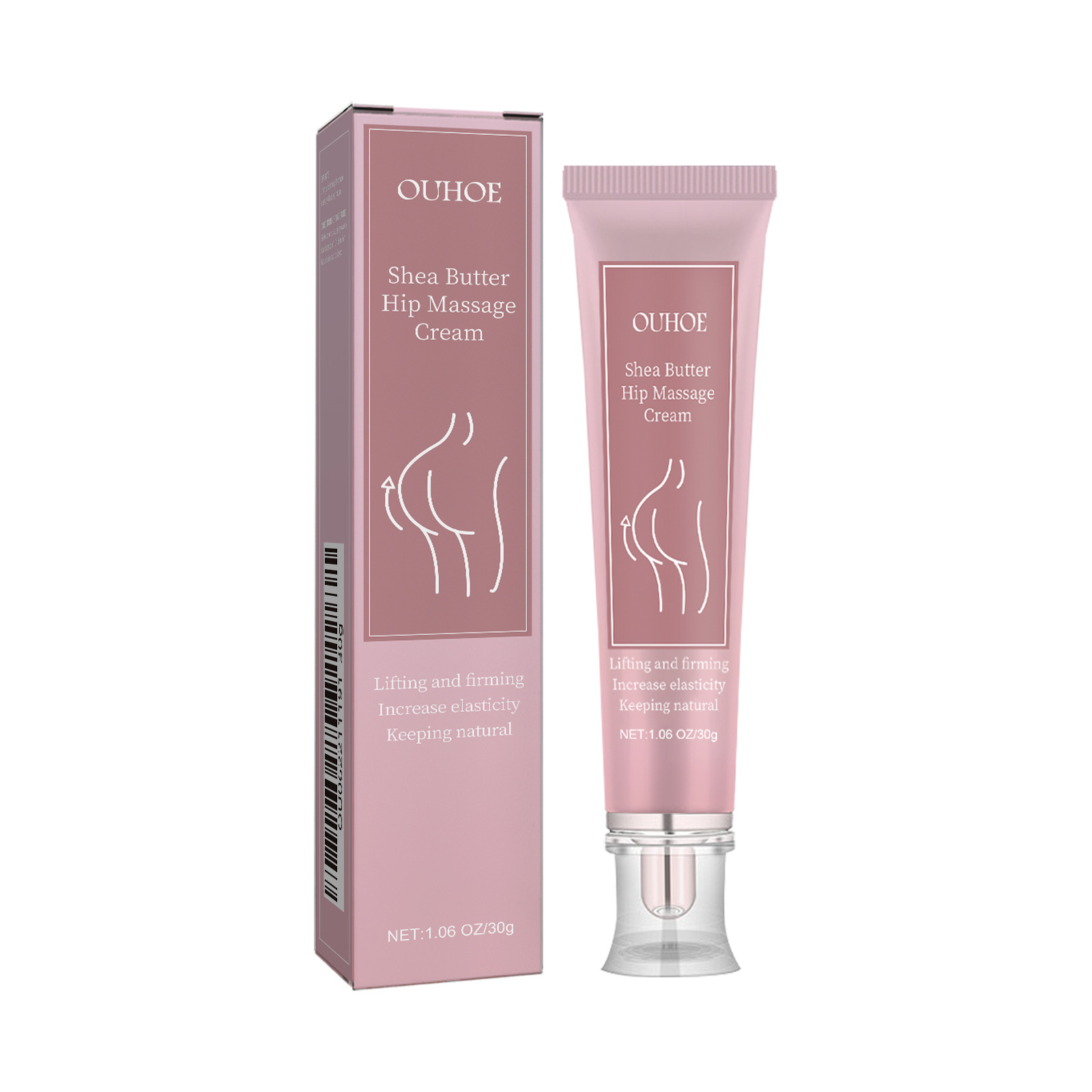Ouhoe Buttocks Smoothing Cream, Softens and Smoothes Buttocks, Creates Round Buttocks Lines, Locks in Moisture, Cares for Plump and Moisturized Buttocks, Refreshing and Gentle Cream