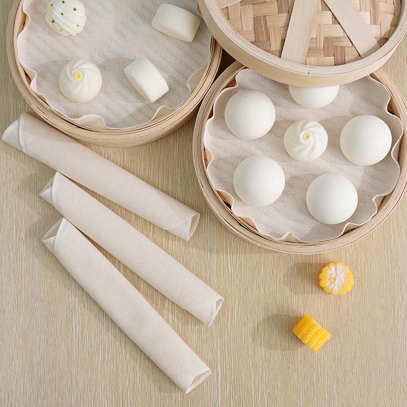 Steamer cloth bulk cotton encryption thickened drawer cloth non-stick steamed Small Steamed Bun Steamed Bun mat kitchen steamed cloth cage drawer cloth wholesale