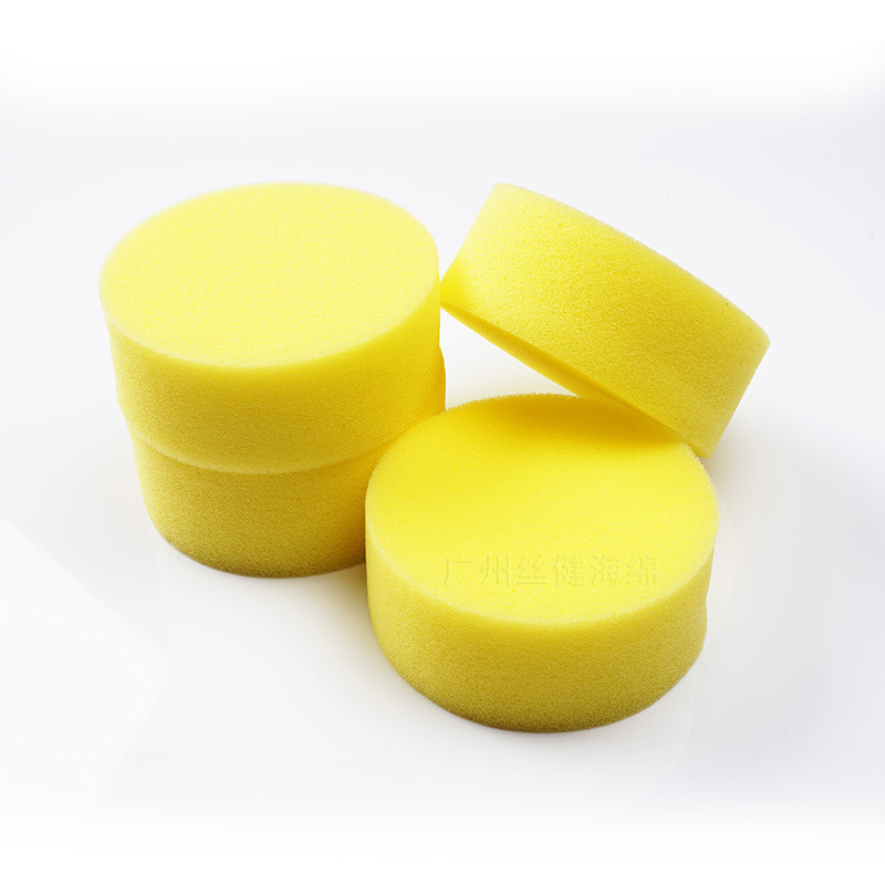 Factory direct waxing high density round sponge car wash beauty sponge polishing wax sponge 10*3cm