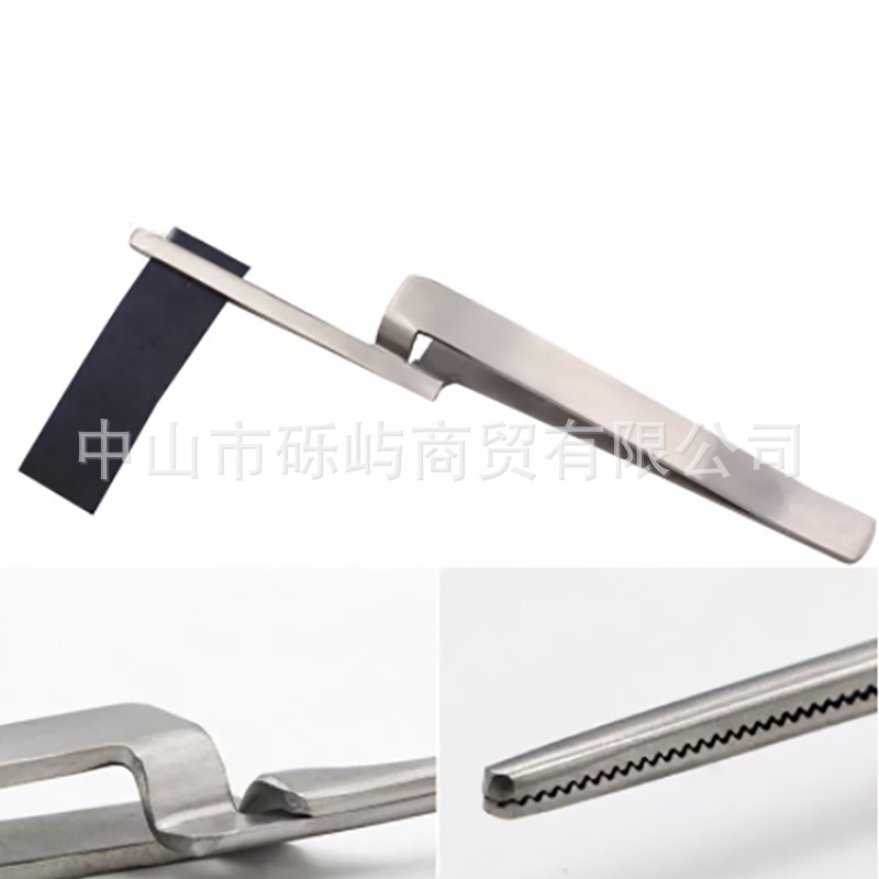 Пинцет с прямым концом из нержавеющей стали для регулировки прикуса, удобный пинцет для удержания бумаги для прикуса