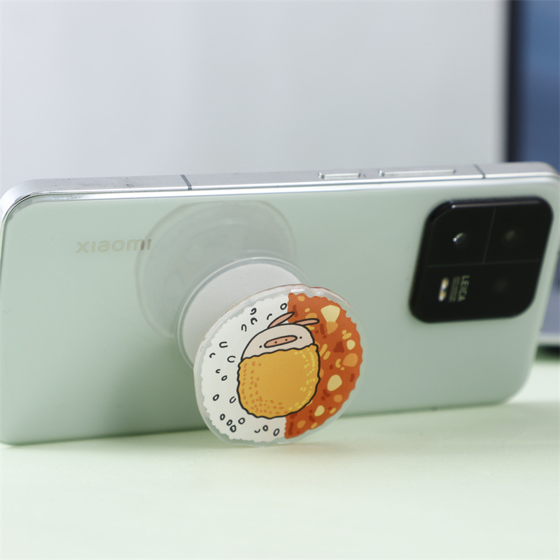 Acrylic mobile phone airbag transparent drop glue telescopic bracket to map custom adjustable desktop mobile phone support frame