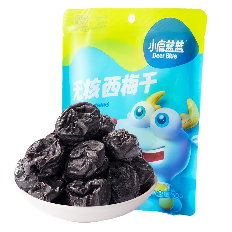 Official flag genuine goods deer blue blue non-nuclear dried plum baby dried plum dried fruit preserved fruit children snack brand