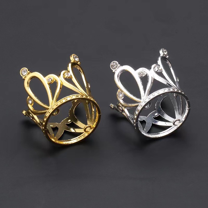 Кросс-бордовые металлические украшенные алмазами маленькие короны для торта на день рождения, детские праздничные аксессуары для волос, головной убор для девочки-цветка