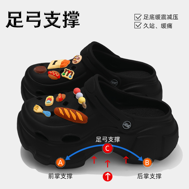 Туфли с толстой подошвой для женщин Летняя верхняя одежда Поддержка свода стопы Пляжные сандалии для женщин Оптовая продажа