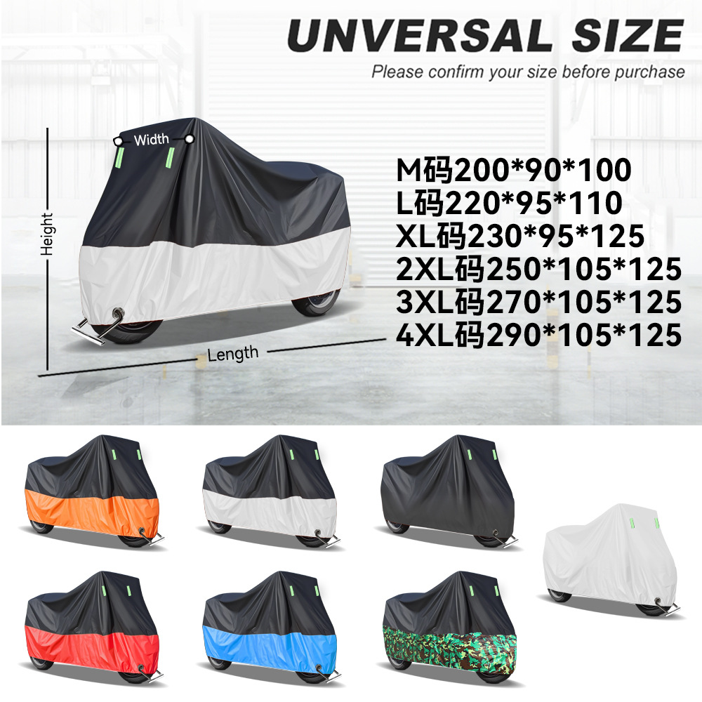 Ready Supply of Motorcycle Special Car Cover for Sun Protection and Rain Protection Thickened Electric Vehicle Rain Cover Thickened Dust Cover
