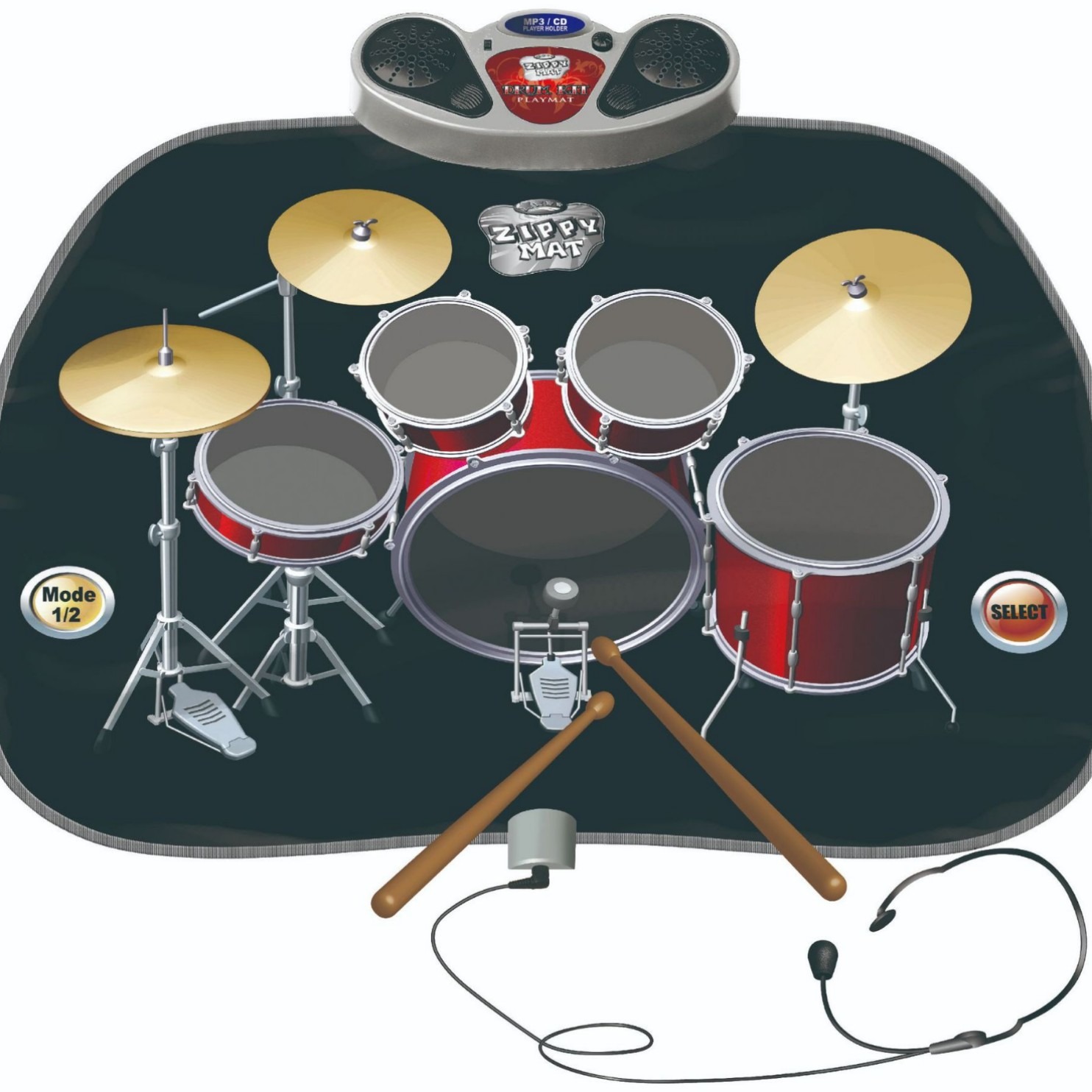 Cross-Border Early Education Children's Drum Set Toy Music Jazz Drum Birthday Gift Party Parent-Child Interaction