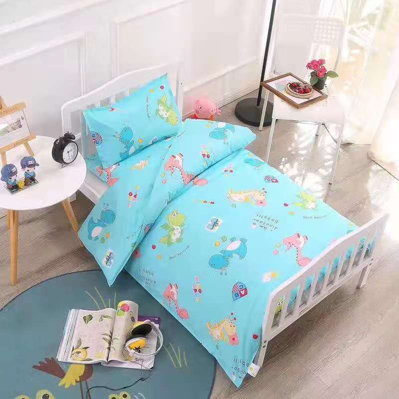 Antong Beibei Wholesale Pure Cotton Quilt Cartoon Kindergarten Quilt Three-Piece Set Six-Piece Set Student Bedding