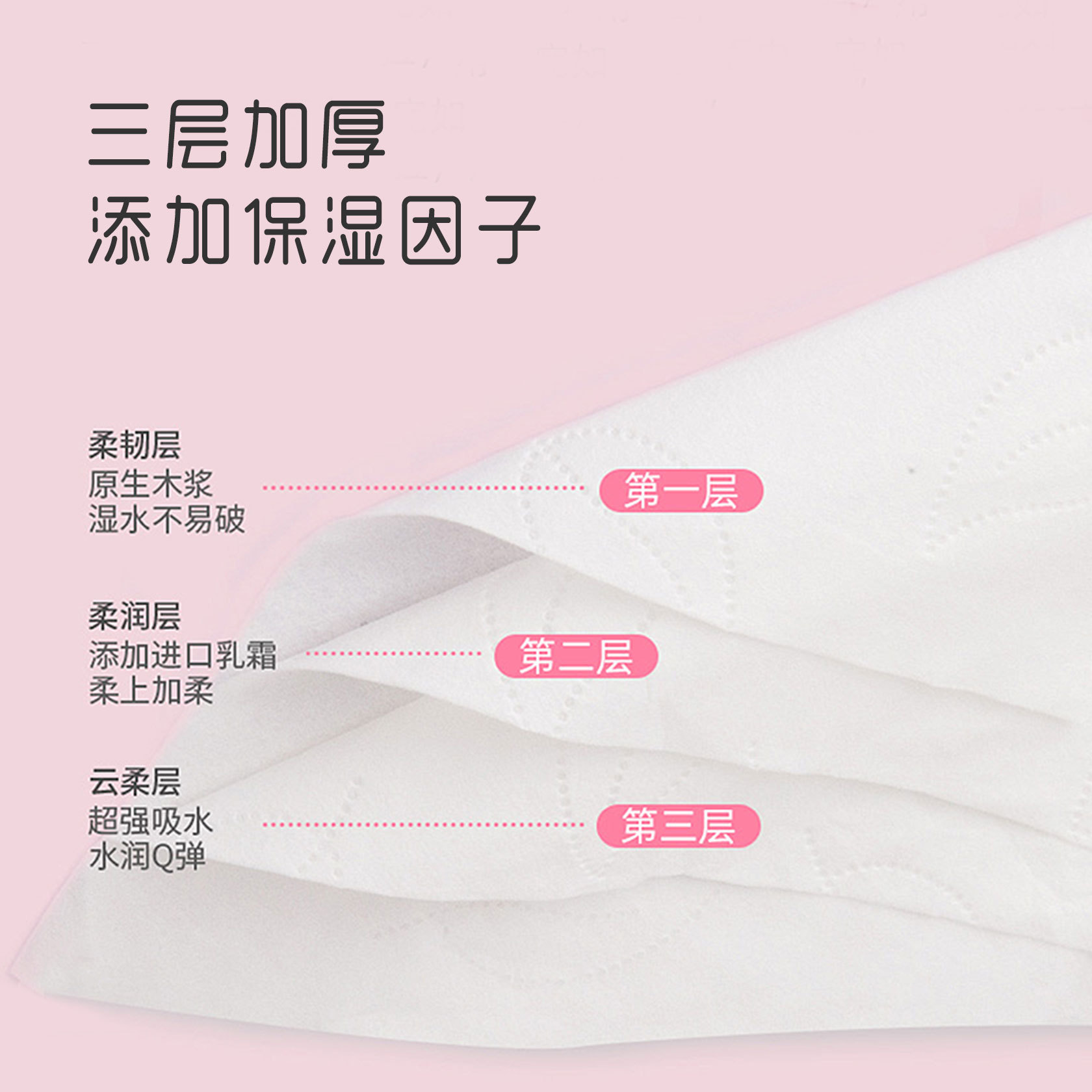 Ubi Bear Newborn Cloud Soft Tissue Baby Cream Moisturizing Soft Tissue 3 Layers 100 Pumps Baby Cream Soft Tissue