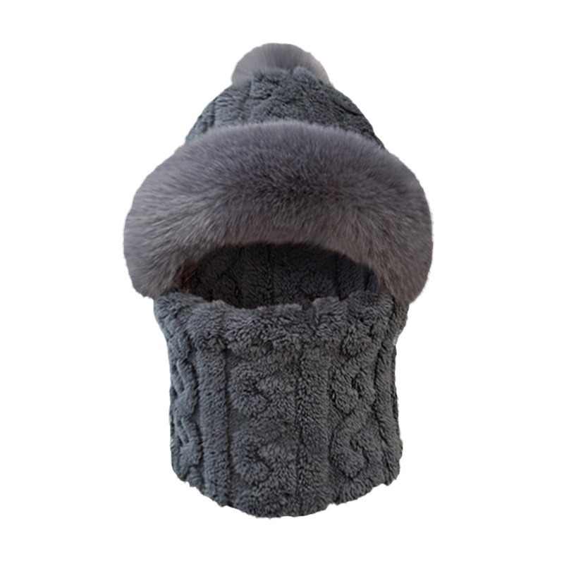 Pullover hat scarf women's 2024 new winter all-match electric bike cycling warm artifact windproof neck