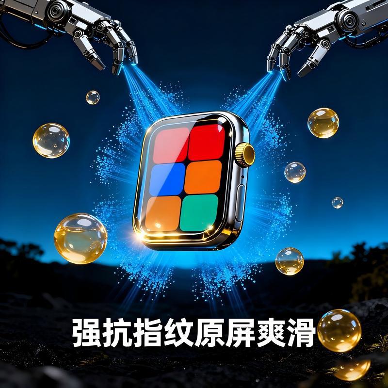 Applewatchs S10 45mm Black High-Definition High-Transparency Anti-Fall, Explosion-Proof and Scratch-Proof Watch Film Protective Film