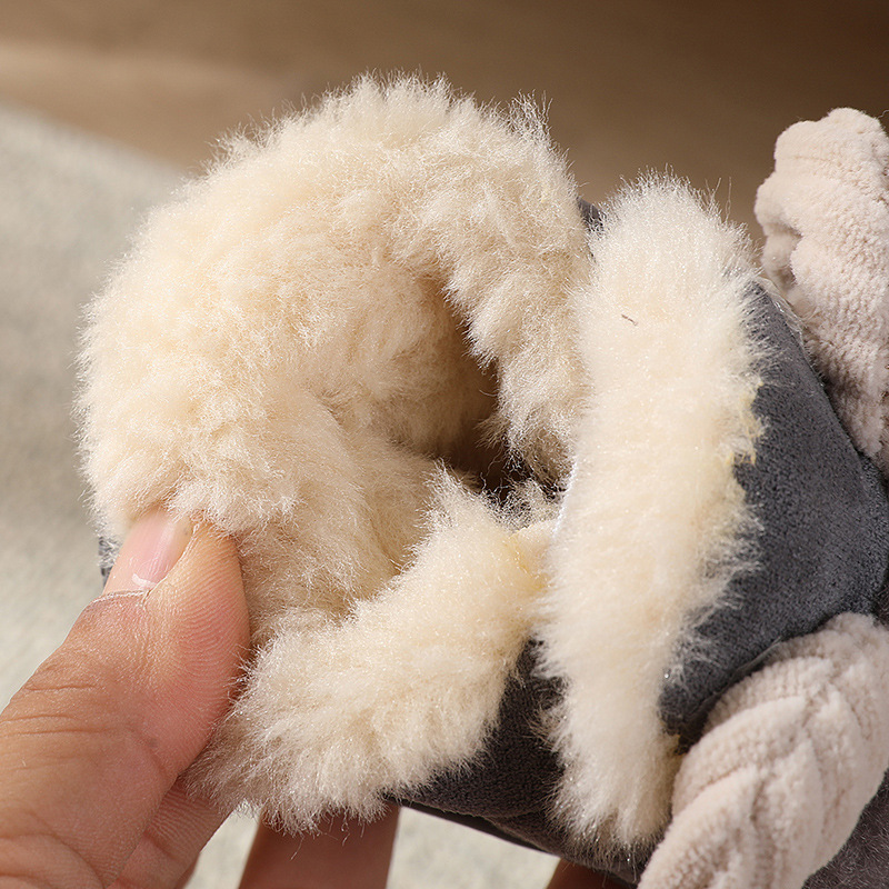 New Baby Snow Boots Baby Warm Children's Winter Shoes Slip-on Soft Bottom Children's Cartoon Cotton Shoes Outdoor