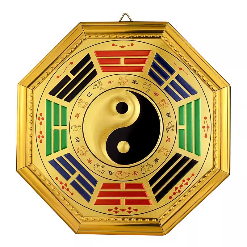Taiji Eight Diagrams Mirror Nine Palace Yin Yang Taiji Eight Diagrams Pendant Crafts Ornaments Household Pendant Factory Wholesale