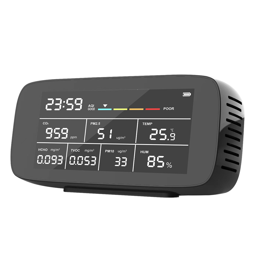 Nine-In-One Multifunctional Air Quality Detector Carbon Dioxide Dust Pm2.5 Formaldehyde Tvoc