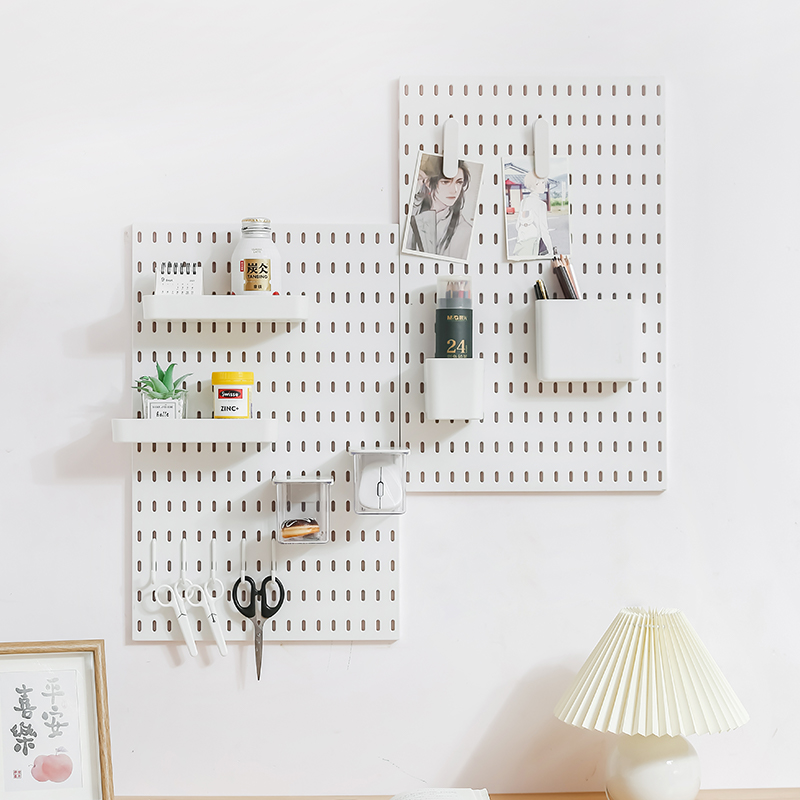 Extra Large Hole Board Self-adhesive Punch-free Storage Rack Kitchen Wall Nail-free Hanging Board Bathroom Wall Storage