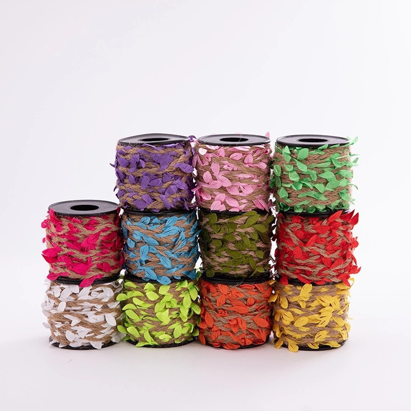 Новая имитация листа конопляной веревки 10м креативная ручная работа DIY плетеная конопляная веревка лесной лист ротанговая ретро декоративная веревка