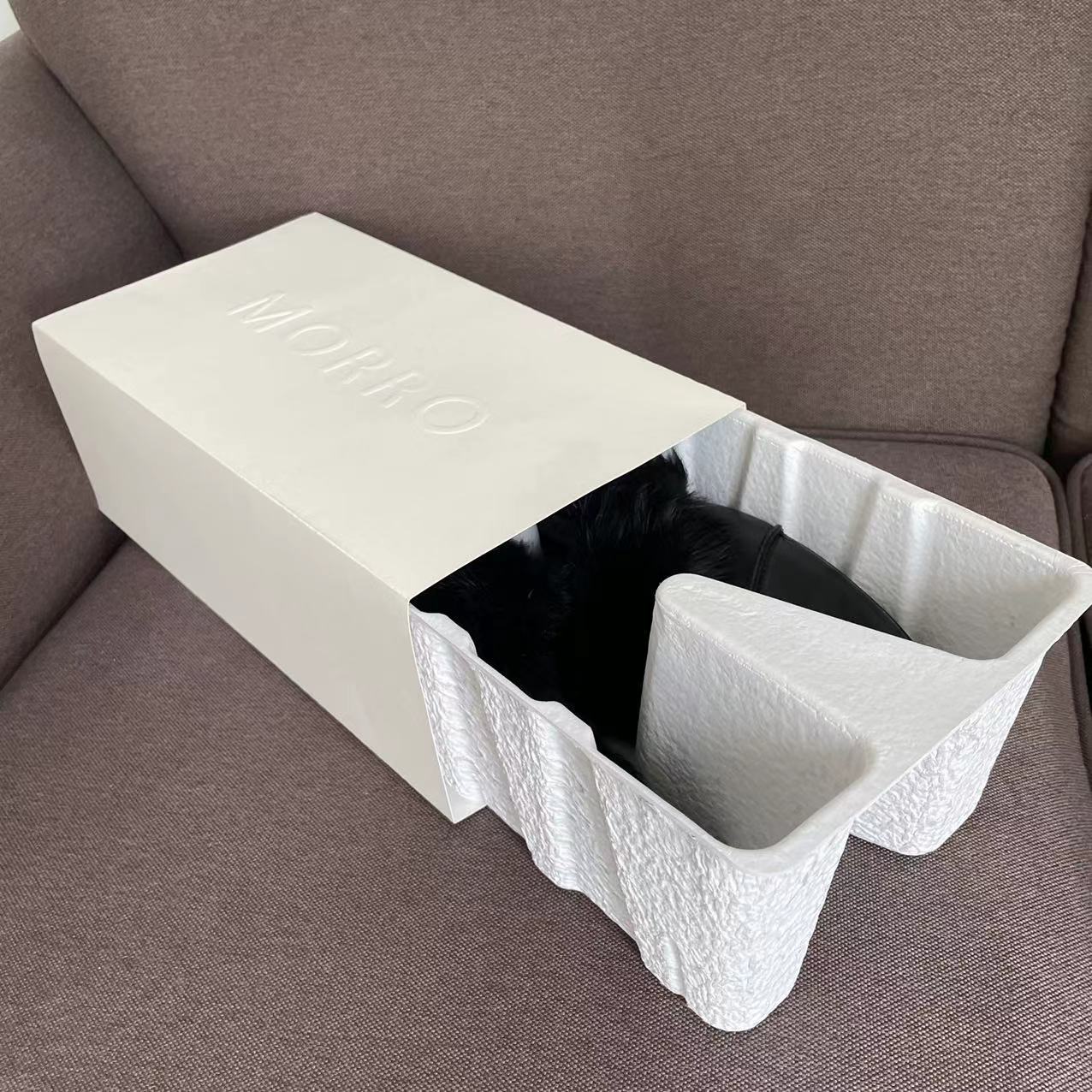 Chongqing Manufacturer Customized Paper Tray Packaging Products Pulp Molded Shoe Tray Shoe Box Environmentally Friendly Degradable Pulp Shoe Box