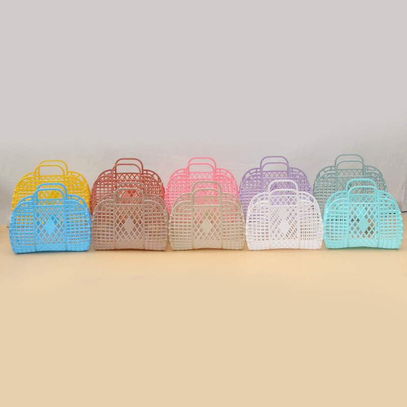 Оптовая пластиковая корзина для ванной, переносная, для мелочей, для хранения, сборная, мягкая