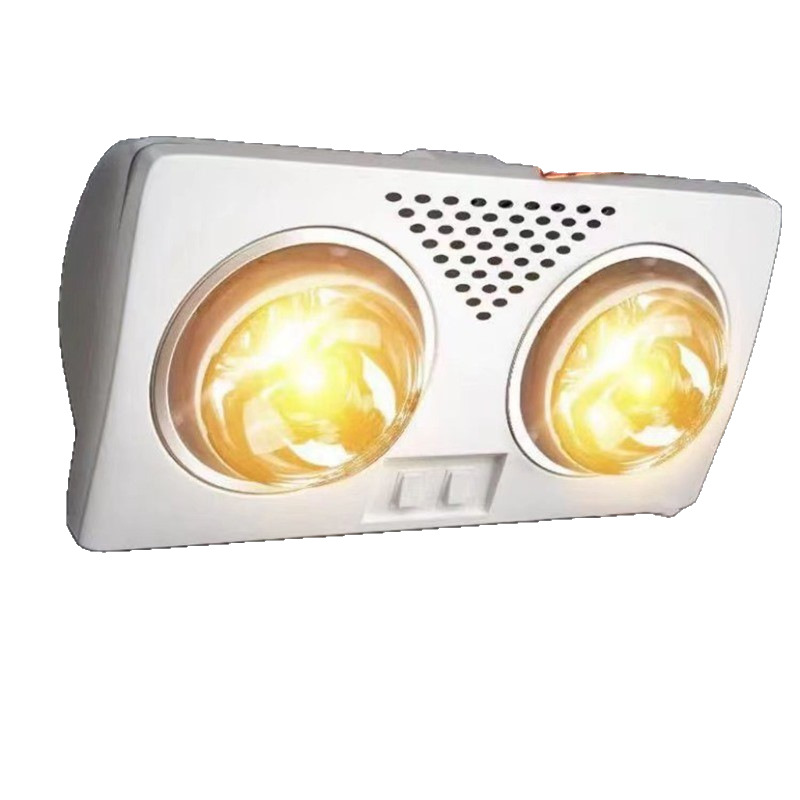 Wall-Mounted Energy-Saving Electric Heater for Bathroom, No Drilling Required, Two Lights, Explosion-Proof