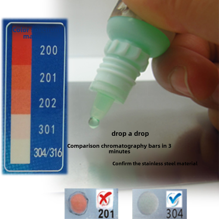 304 Identification Solution Q15 Vial True and False Test Solution Stainless Steel Detection Potion 201 Stainless Steel Detection Solution