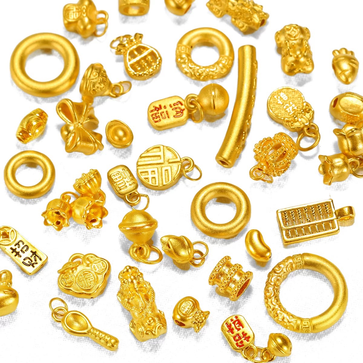 Shuibei Gold Wholesale 999 Pure Gold Pendant Pure Gold 3D Bracelet Accessories Live Gift Drop Shipping 24K Hard Gold