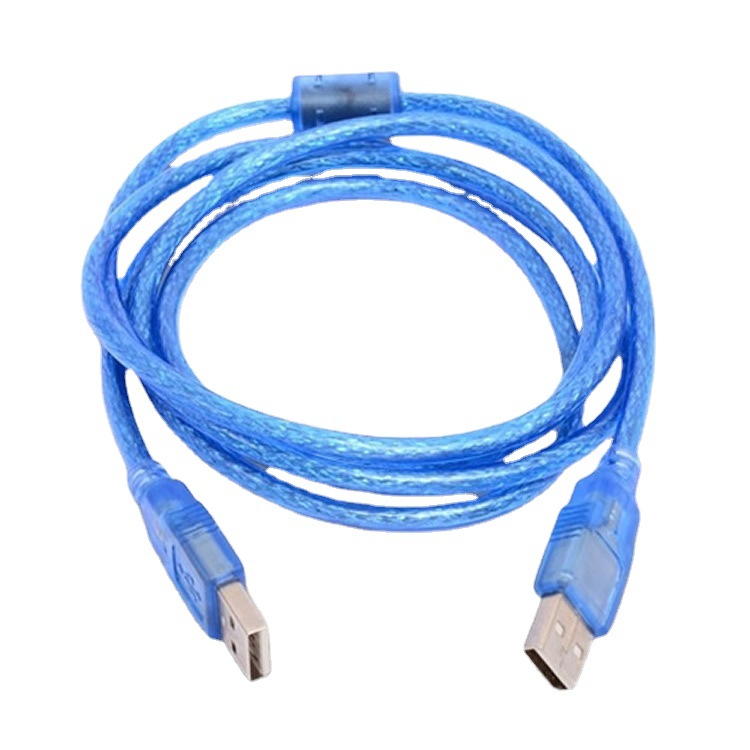 USB 2.0 male-to-male data line A/A double male extension line with shielded magnetic ring to copy debugging line copper heat dissipation