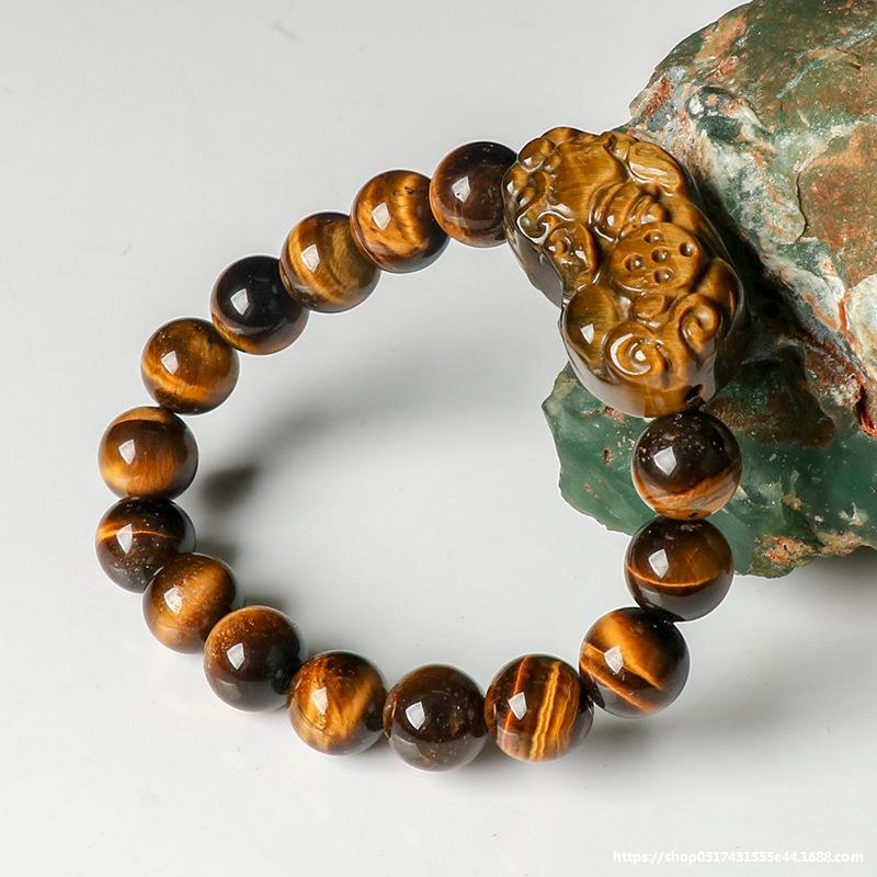 Браслет из натурального тигрового глаза Пиксиу от Guangzhou Yiyuange для мужчин и женщин, амулет для привлечения богатства, ювелирные изделия, подарок для пары