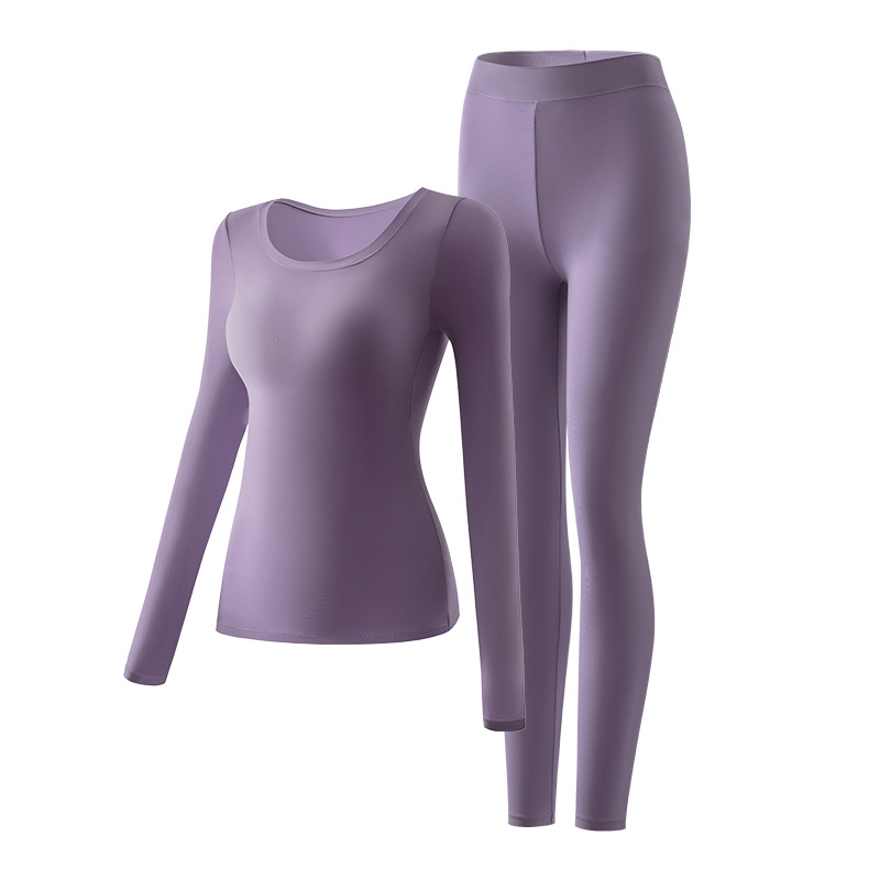 Skin-Beautifying Foundation Coat with Cup Autumn and Winter Warm Suit Long-Sleeved Invisible Mask Coat High-Elastic Women's Seamless Base Coat