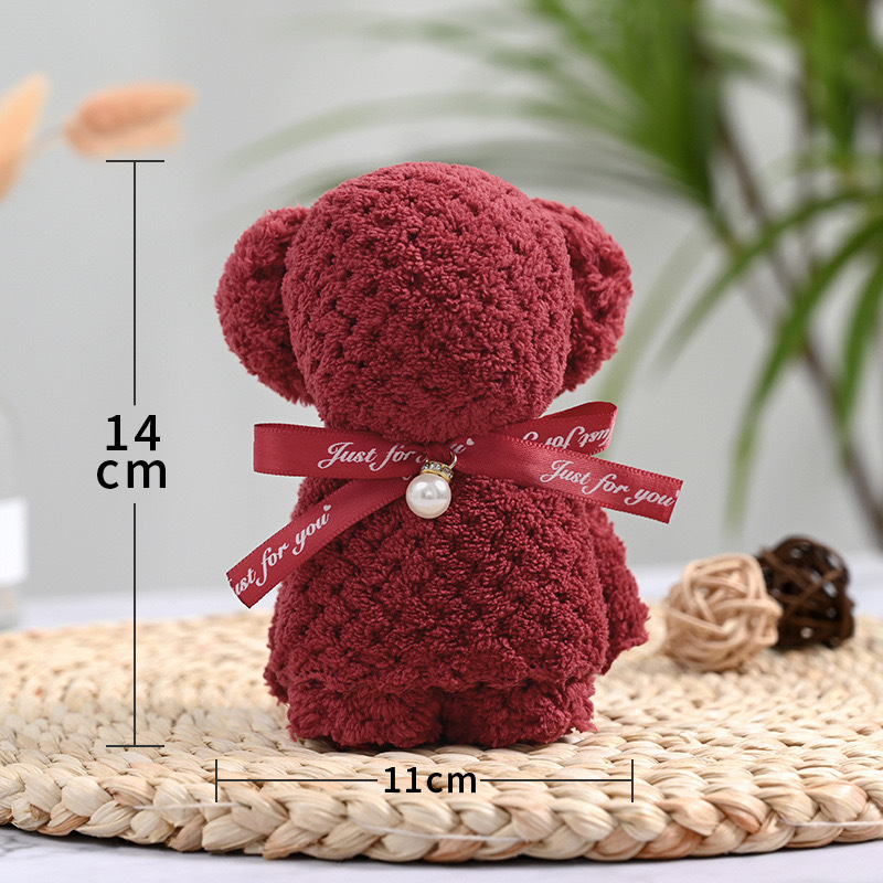 Bear Towel Wedding Accompanying Gift Big Happy Shop Small Square Towel Bridesmaid Return Gift Wedding Coral Fleece Towel