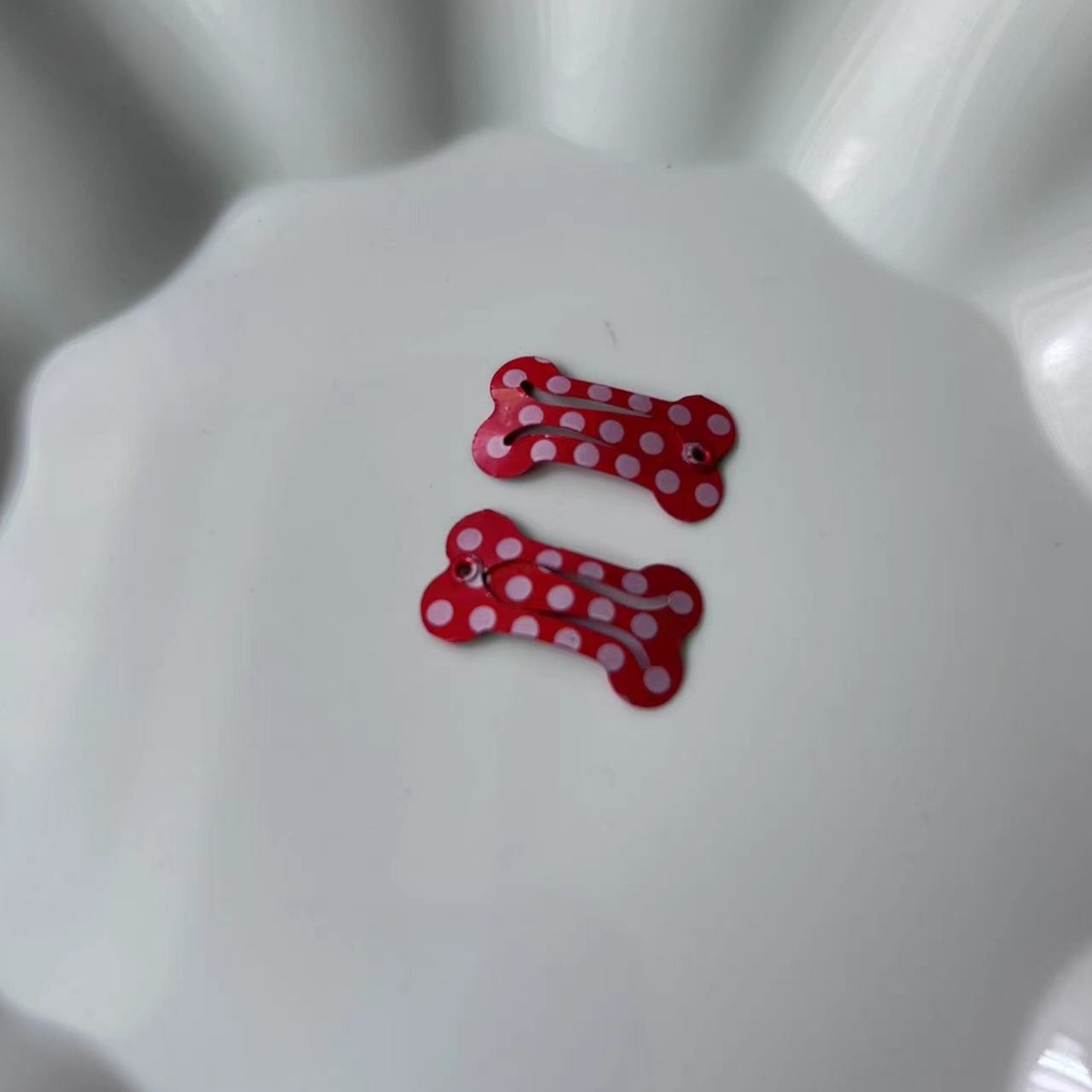 Dog Bone Hairpin BB Clip Daily All-match Girl's Cream Baby's Fringe Framed Hair Side Clip