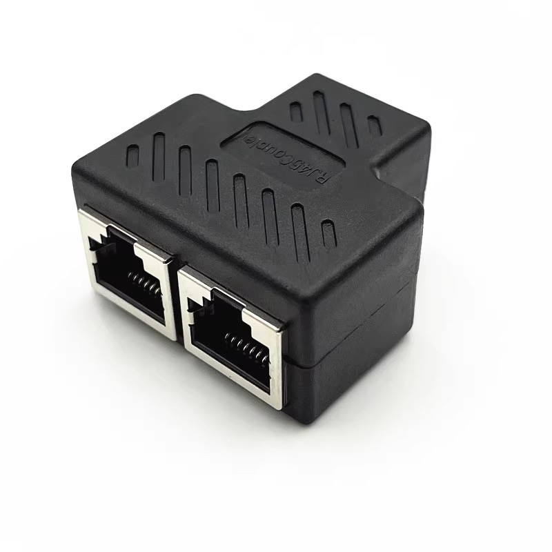 Rj45 Network Tee with Shielded Cat6 8P8C Network Cable Tee Rj45 One-To-Two Adapter Tap