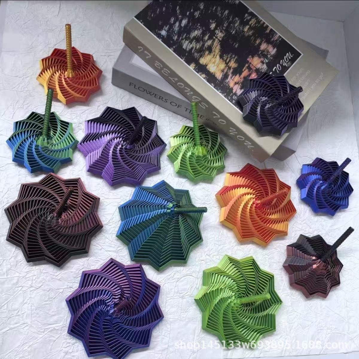 Модная 3D печатная башня моркови игрушка для детей для снятия стресса и исцеления, градиентная спиральная башня 3D спиннер