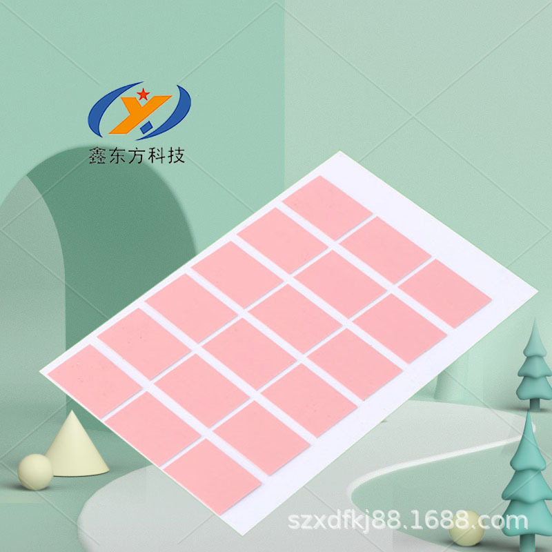 In stock supply beigs thermal conductive silicone film high voltage resistant insulation gasket electronic power cooling fin die cutting