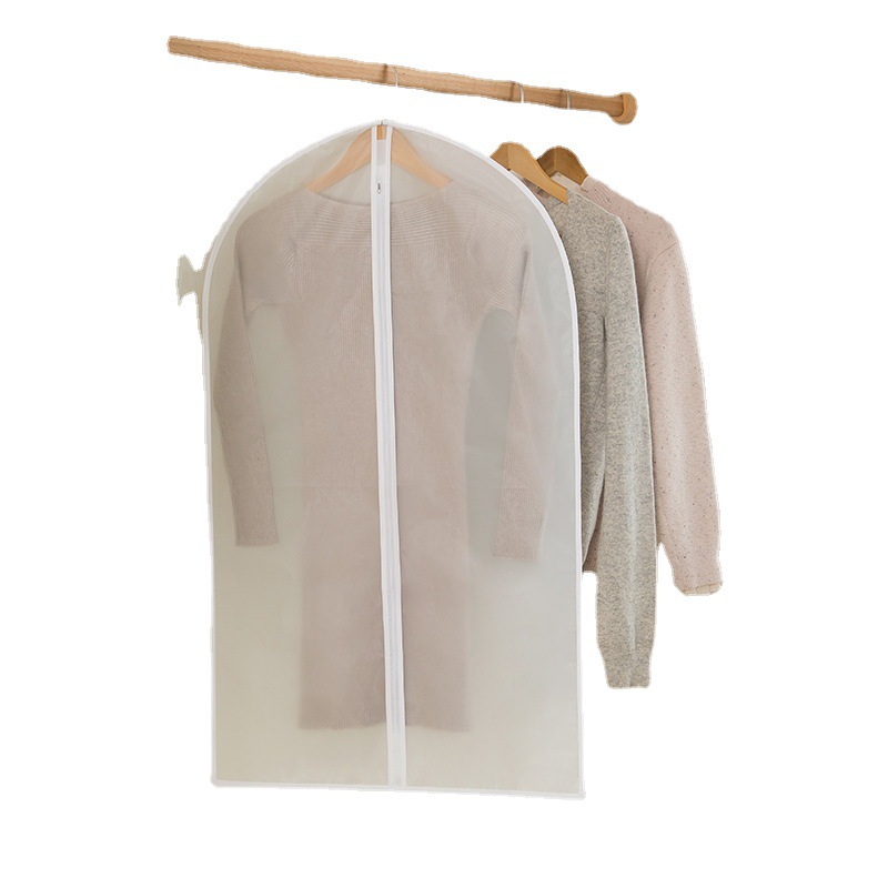 Clothes Dust Cover PEVA Translucent Moisture-proof Bag Household Simple Frosted Thickened Dust-proof Bag Hangable Dress Cover