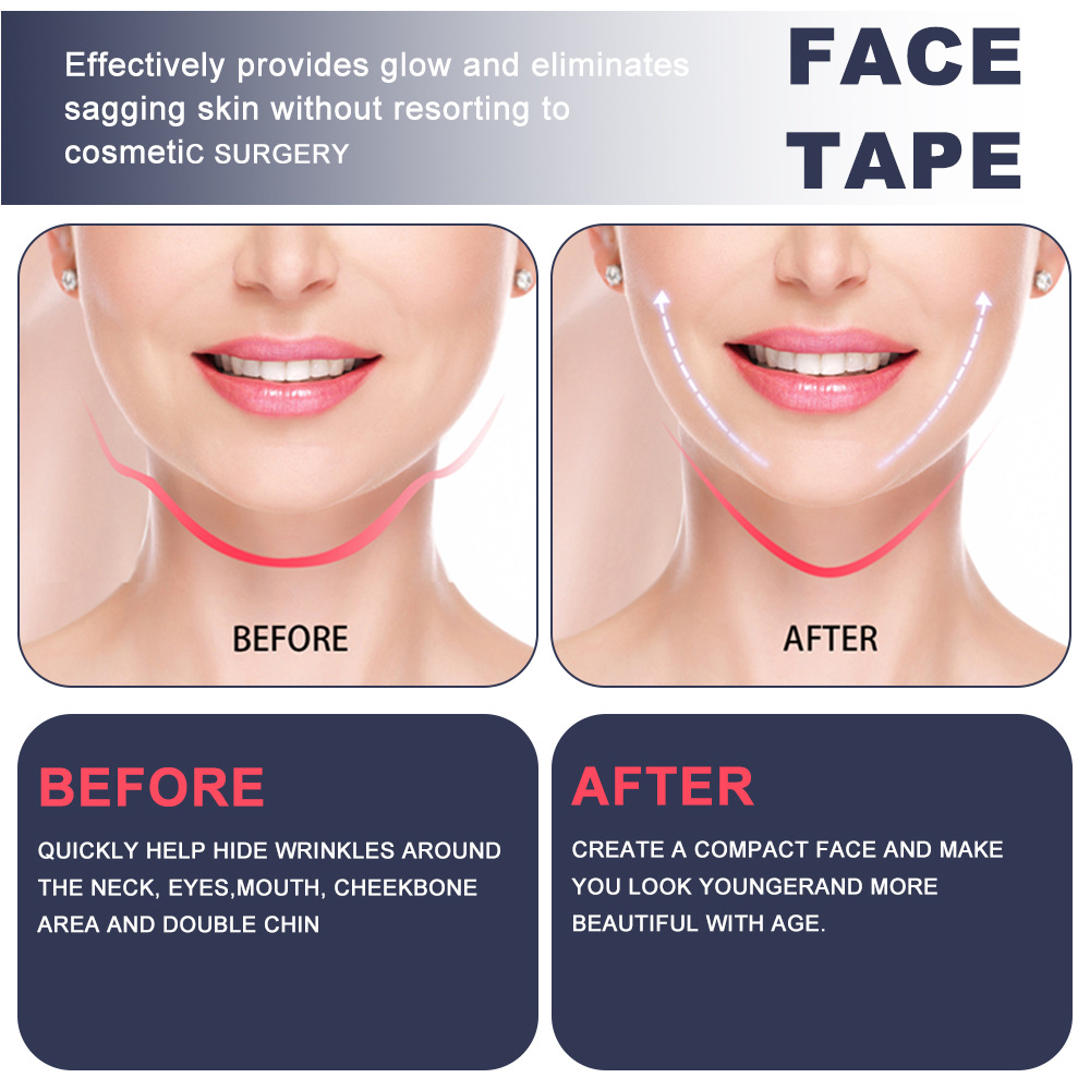 Cross-border Internet red invisible thin face lifting tool for women's small V face tight transparent bandage