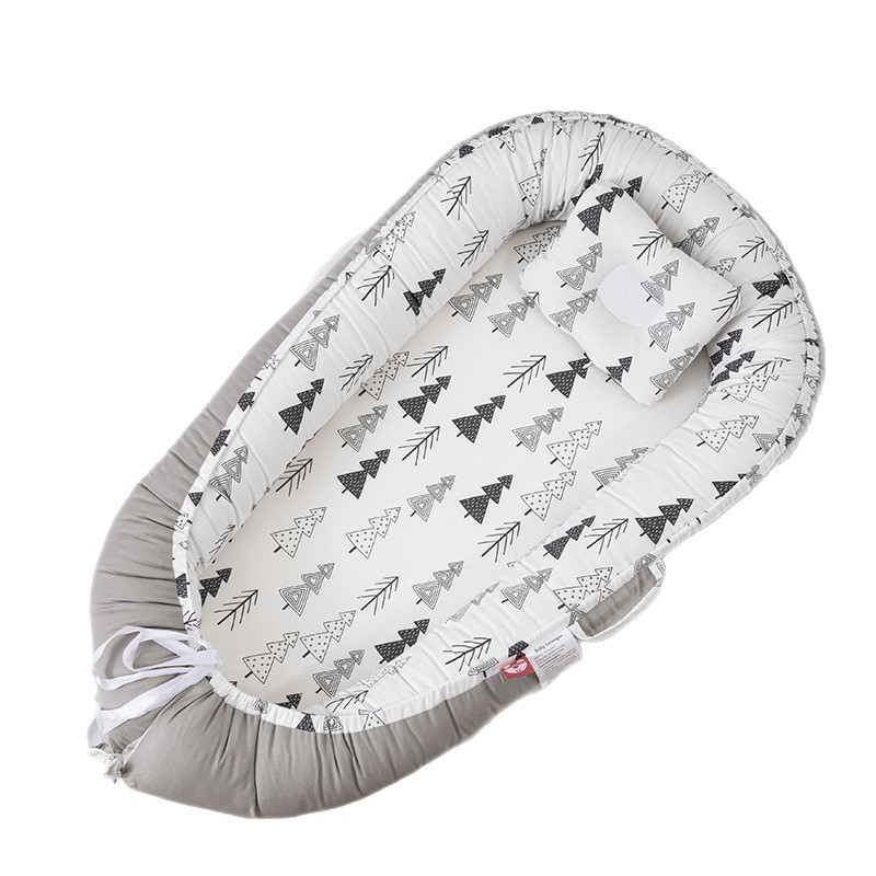 Amazon Cotton Baby Bed Bed Portable Baby Recliner Removable and Washable Mobile Baby Nest Pressure-proof Sleeping Bed