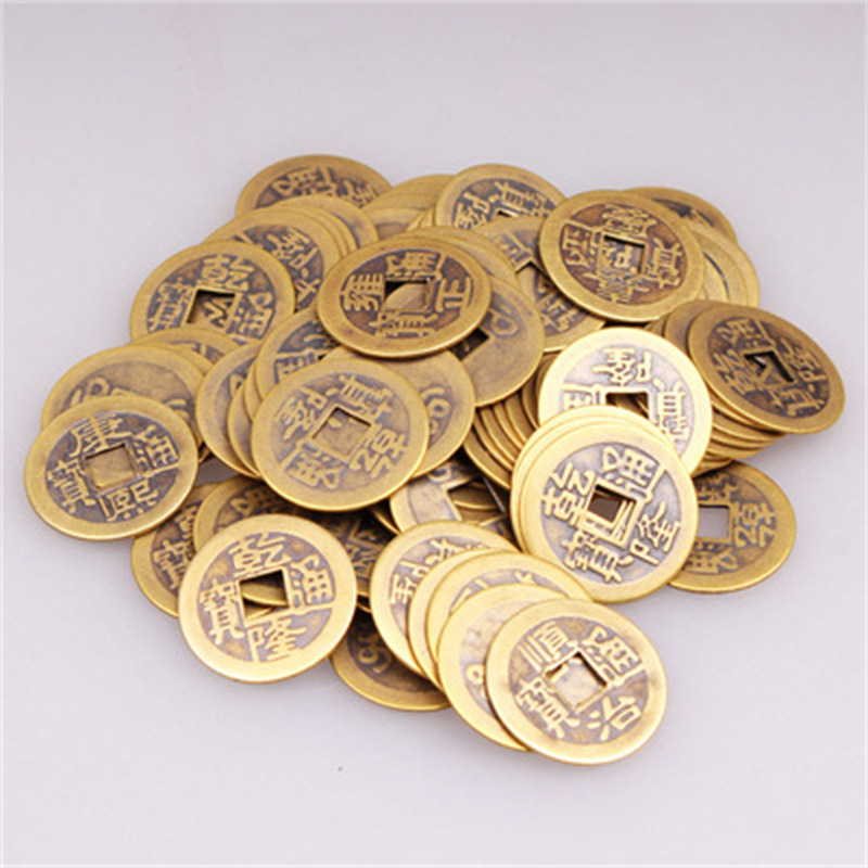 Pure copper feng shui five Emperor money ten Emperor money Kangxi Qianlong Shunzhi Tongbao fortune safe pressure threshold simulation copper money