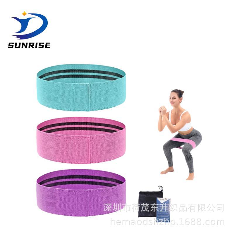 Manufacturer Customized Cross-Border Body Shaping Thickened Elastic Band Women's Fitness Buttocks Training Circle Resistance Band Yoga Tension Band