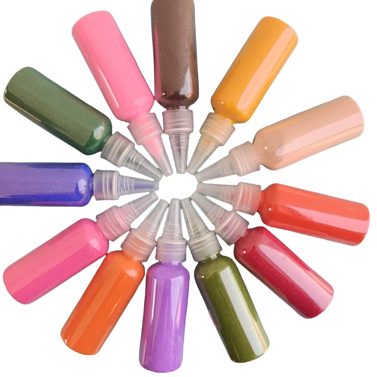 Cloisonné Filigree Enamel Colored Sand Square Bottle 100g Pointed Bottle 80g DIY Handmade Educational Dyeing Fine Sand