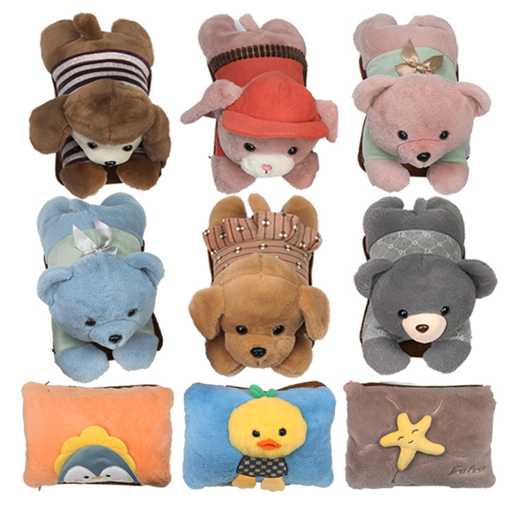 Мультяшная плюшевая перезаряжаемая грелка для воды, безопасная, взрывозащищенная, съемная и washable