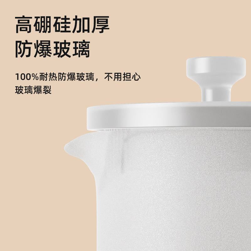 French press pot 304 stainless steel high borosilicate glass French press pot coffee milk bubble tea filter screen French press pot manufacturers
