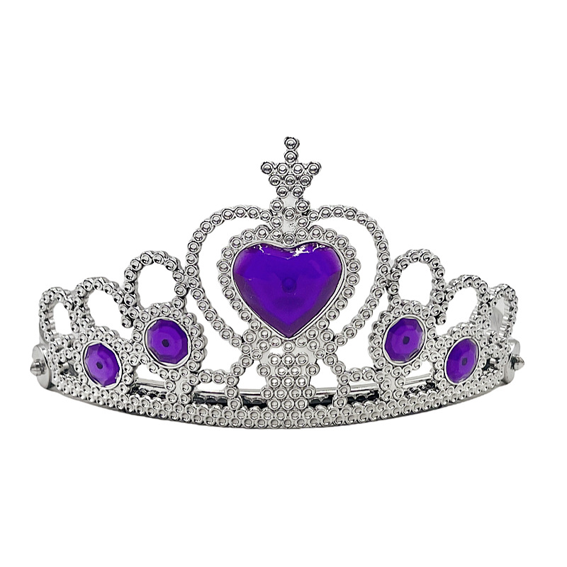 Play House Ice and Snow Princess Crown Tiara Children's Birthday Party Headband Girls Electroplated Diamond Jewelry Headband