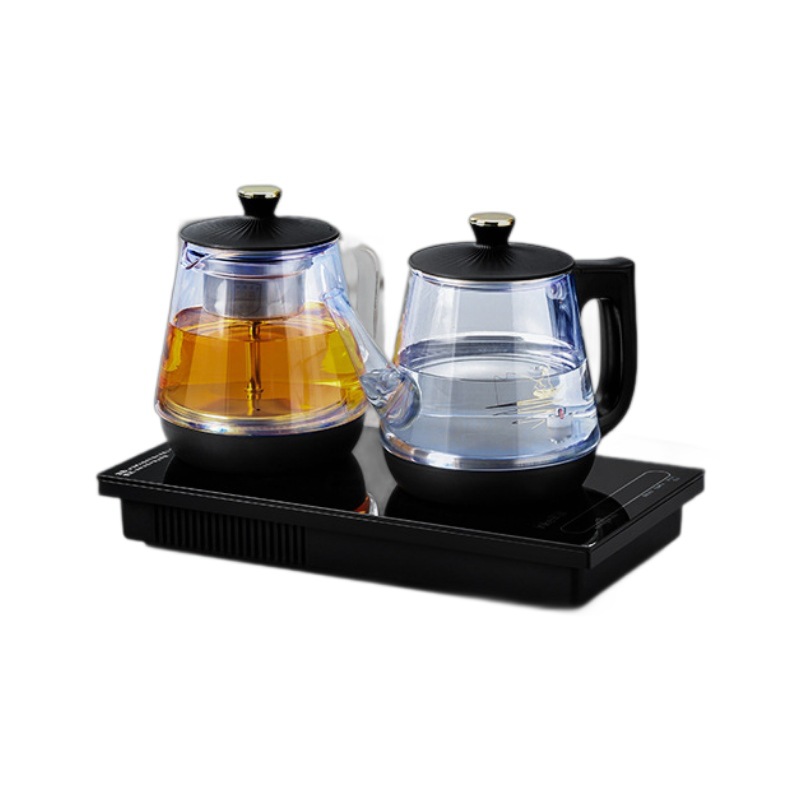 Full-automatic bottom water Electric kettle glass handle pumping tea embedded tea table integrated set