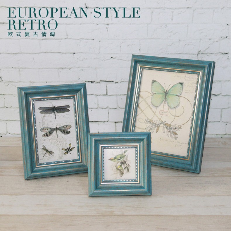 Photo frame manufacturers European retro 6 inch frame classical studio gifts 7 inch A4 photo frame table wholesale