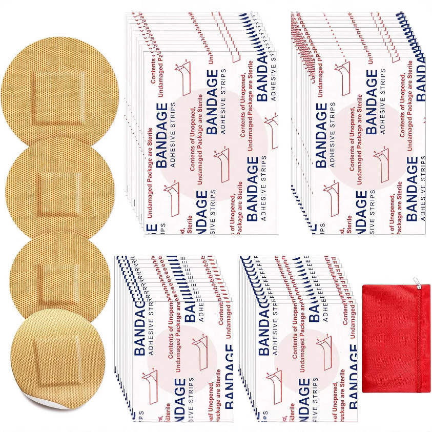 Elastic Cloth Band-Aid 25mm Round Skin Color Breathable Acupoint Patch with Good Stickiness and Skin-Friendly Spots Emergency Kit Band-Aid