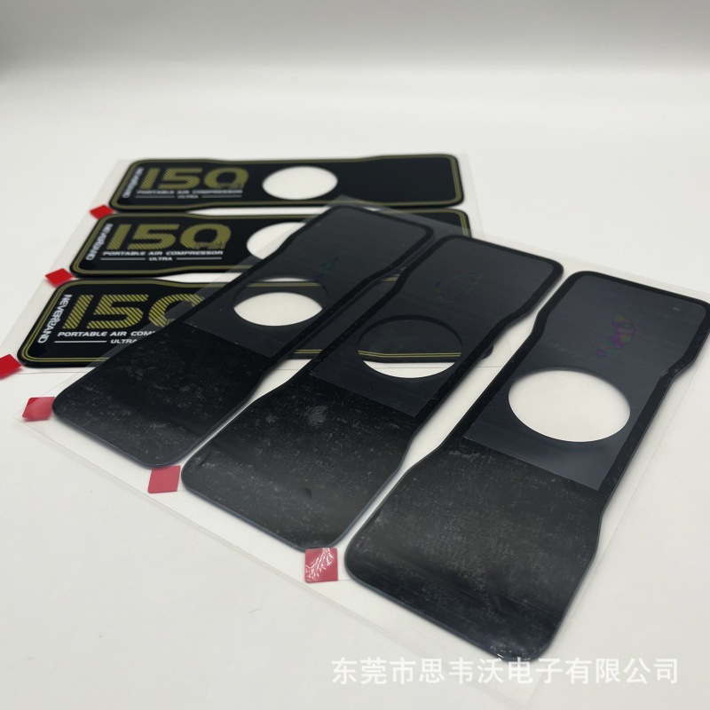 Customized Screen Printing Semi-Transparent Black Brown Pclogo Display Panel Smart Home Appliance Hidden Digital Display Acrylic