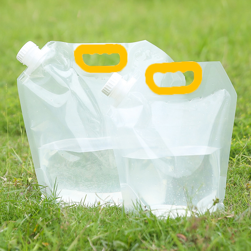 Outdoor Portable Folding Water Bag Mountaineering Travel Camping Plastic Soft Water Storage Bag Water Bucket Large Capacity Water Storage Bag