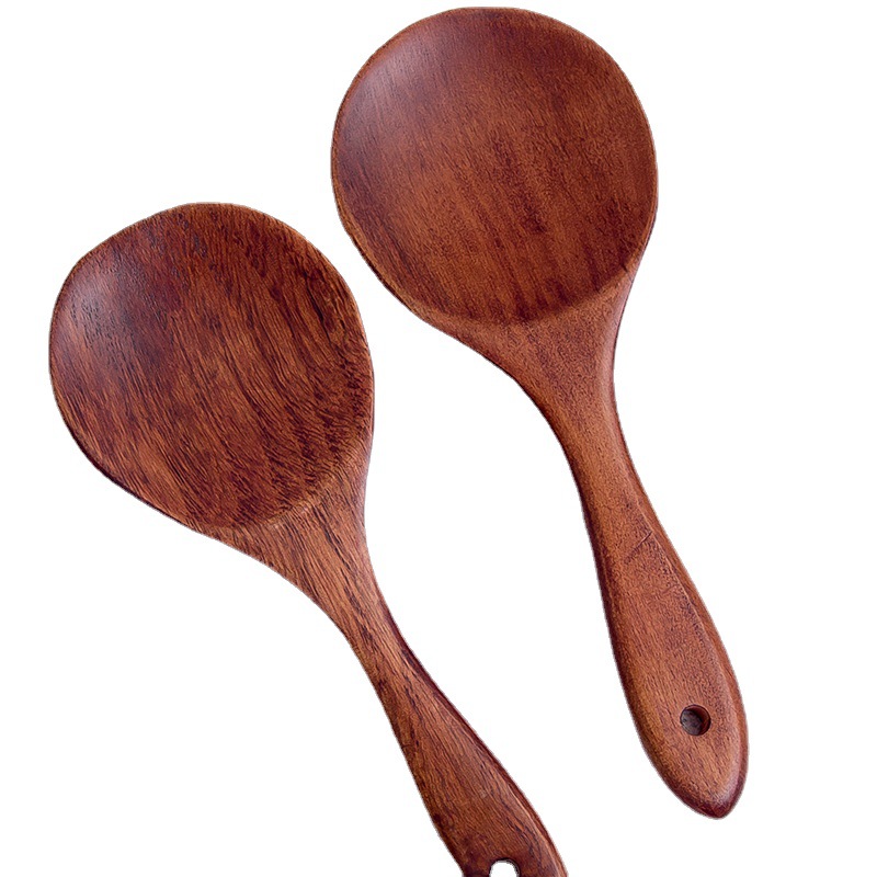 Meizhifu new household rice spoon Lotus wood lacquer colored wood rice spoon hotel restaurant essential rice spoon supplies wholesale