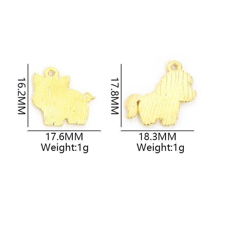 Cartoon Pony and Piggy Oil Dripping Alloy Pendant Animal DIY Jewelry Accessories Bracelet Earrings Keychain Small Pendant